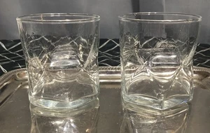 Set Of 2 Crisa Rhombus Geometric Lowball 12oz Glass    - Picture 1 of 11