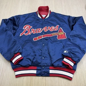 Vintage Original 90’s USA Made Atlanta Braves Diamond Starter Jacket - Large - Picture 1 of 10