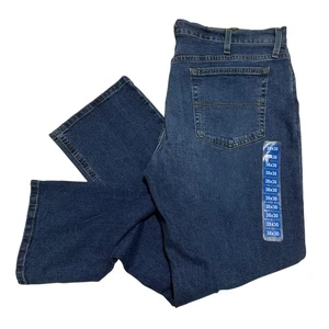 Members Mark Mens 38x30 Straight Fit Premium Stretch Denim Jeans Blue - Picture 1 of 7