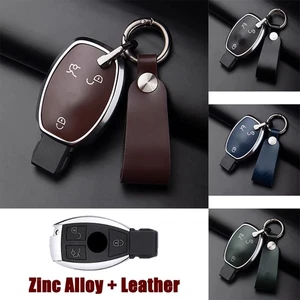 Alloy Leather Car Key Case cover For Mercedes Benz G M ML GLA GLK A B C E S - Picture 1 of 17