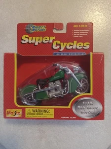 Indian Four Motorcycle Maisto 1:18 Super Cycles Green New Unopened Original Box - Picture 1 of 4