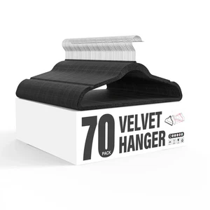 Simple Deluxe Velvet Hangers 70 Pack Non-Slip Clothes - Picture 1 of 1