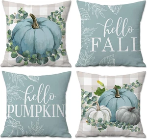 Fall Pillow Covers 18X18 Set of 4, Fall Decorations for Home Throw Pillows for C - Picture 1 of 12