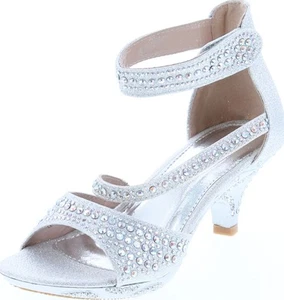 Bella Marie Girls Zoey-2k Fashion Dress Heel Sandals - Picture 1 of 12