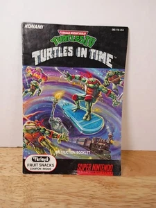 Teenage Mutant Ninja Turtles IV Turtles in Time SNES Super Nintendo solo manuale - Foto 1 di 10