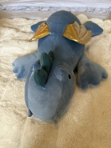 Dinosaur Weighted Plush Kids' Throw Pillow Blue Never Used Rare! - Picture 1 of 9