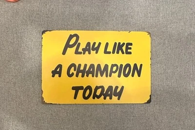 Play Like a Champion Today - Metal Sign Fighting Irish Notre Dame - Image 1 of 2