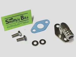 Classic Mini Cylinder Head Heater Take Off 90 Degree Stainless & fittings 1/2 in - Picture 1 of 2