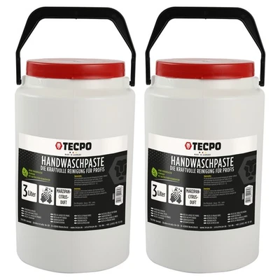 TECPO HANDWASCHPASTE 2x3L WERKSTATT HAND-REINIGER REINIGUNGSPASTE SEIFE CITRUS - Bild 1 von 4