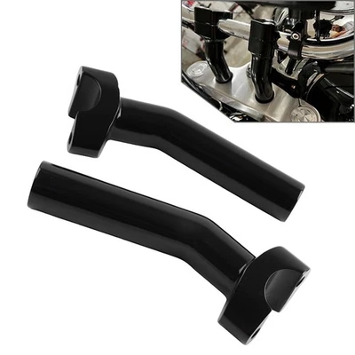 6" CNC Pullback Handlebar Risers Fit Harley Dyna Softail Sportster XL883 1200 - Image 1 of 4