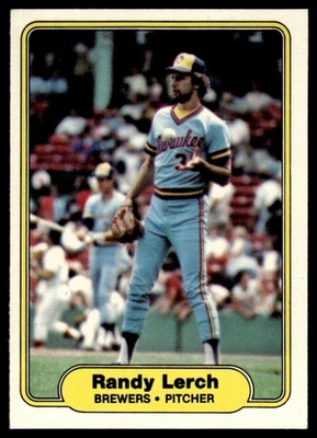 1982 Fleer Randy Lerch Milwaukee Brewers #147 - Image 1 of 2