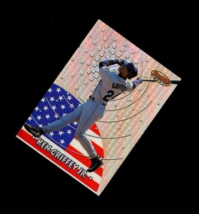 1997 Bowmans Best USA FLAG REFRACTOR SP KEN GRIFFEY JR! Mariners SEE - Picture 1 of 1