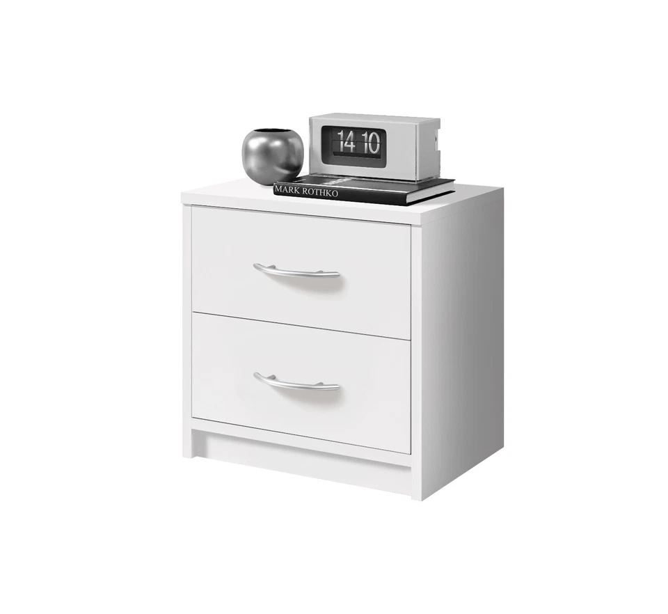 Comodino a 2 cassetti PEPE in laminato, in diversi colori. LAP 38,5x39x28,2 cm - Immagine 1 di 1