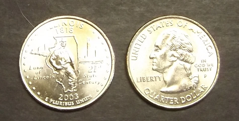 2003 P Illinois State Quarter / UNC (8156a)  - Image 1 of 1