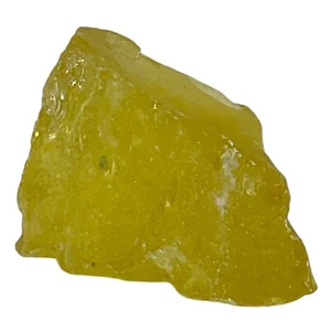 Gelbe Depression Transluzentes Kunstglas Scherben Schlacke Glas #4M137 - Bild 1 von 6
