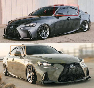 Viseras de ventana Tres&Vendu para Lexus IS200t IS250 IS350 2014-2020 protector solar contra lluvia Foto 1 de 4