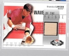 2003 Fleer Box Score Wave of the Future Brandon Larson Bat Card #2 Reds