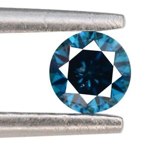 100% Certified 0.10Ct Excellent Round Shape Natural Eartmined Blue Loose Diamond
