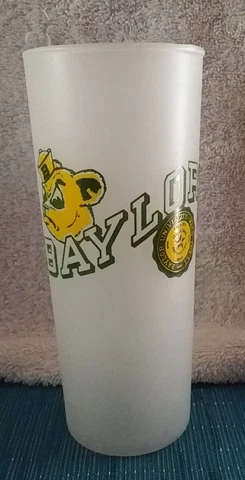Baylor University Waco Texas Frosted Glass Bear 6.75" Tall Cover