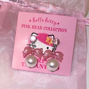 Unused Swarovski × Hello kitty Kawaii face earring Sanrio Discontinued - Picture 1 of 4