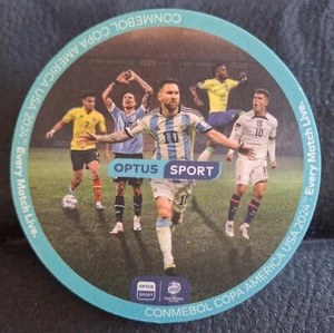 20 x Football Soccer World Cup Drink Coasters Messi Optus Bar Mancave - Picture 1 of 2