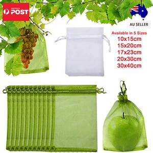 5 Sizes Fruit Fly Net Insect Mesh Vegetable Garden Plant Crop Protection Bags AU - Picture 1 of 19