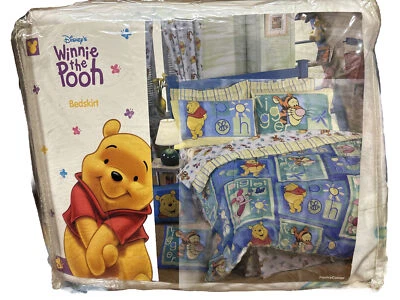 Falda de cama completa vintage Disney Winnie The Pooh Tigger Piglet Pooh’s Corner nueva Foto 1 de 4