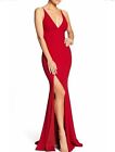 NWT Dress the Population Iris Side Slit Red Trumpet Gown Retail $198 Size XL
