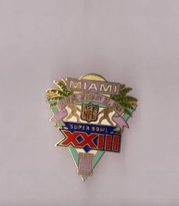 pin's super bowl XXIII 22 janvier 1989 - Miami NFL (EGF signé by Peter David) - Picture 1 of 1