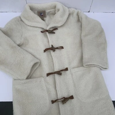 Винтажное женское пальто маленький длинный пушистый флис ацтеков Western карманы кнопки Техас - Изображение 1 из 4