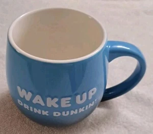 2019 Dunkin' Donuts Wake Up (Be Awesome) Drink Dunkin' Large Blue Coffee Mug - Picture 1 of 4