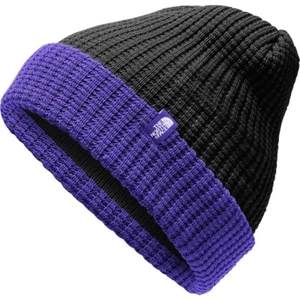 North Face Waffle Beanie - Kids Black/Purple Sz-S - Picture 1 of 5