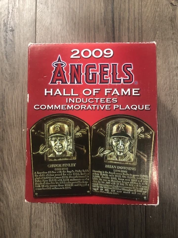 Angels 2009 Hall of Fame Inductees Commemorative Plaque Finley/Downing  - NIB Cover