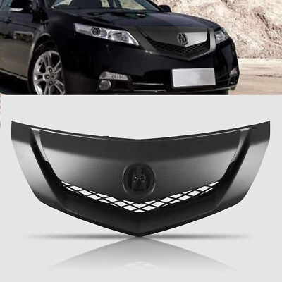 For 09-11 ACURA TL Honeycomb Black Front Bumper Upper Grille ABS Foto 1 de 4