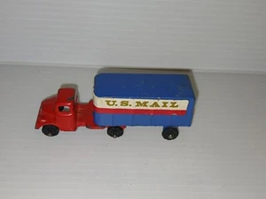 VINTAGE BARCLAY 1950-60's SEMI CAB  TRUCK & US MAIL TRAILER - Picture 1 of 7