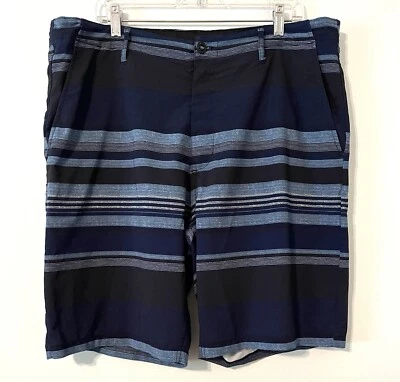 Volcom Surf & Turf 4 Way Stretch Board Shorts Swim Mens Size 40 x 10 Blue Stripe - Image 1 of 4