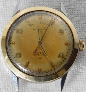 Vintage Baylor Power Reserve 17j 10k Gold Bezel Automatic Stainless Steel Watch - Picture 1 of 11