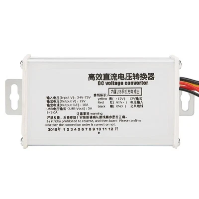 Step Down DC Converter 24V-72V To 12V10A & USB 5V2A For Charging Cell - Image 1 of 4