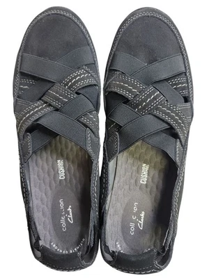 Clarks Fiana Pescador Costero Talla 11 Cojín Zapatos para Caminar Elásticos Entrecruzados Foto 1 de 4