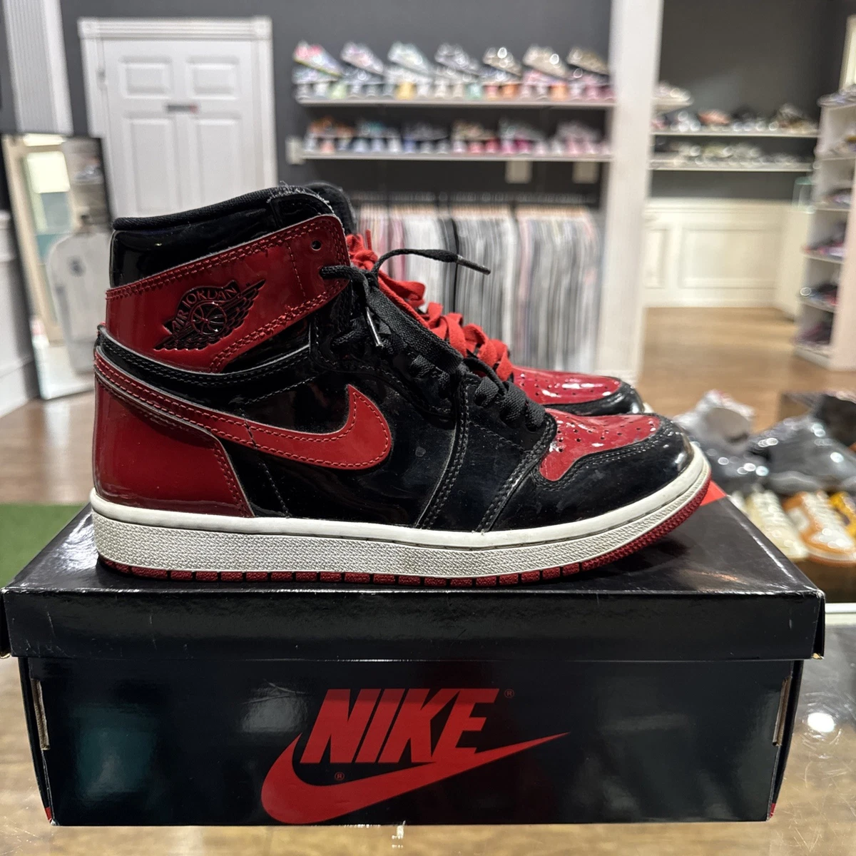 Jordan 1 Retro High Black Patent | eBay