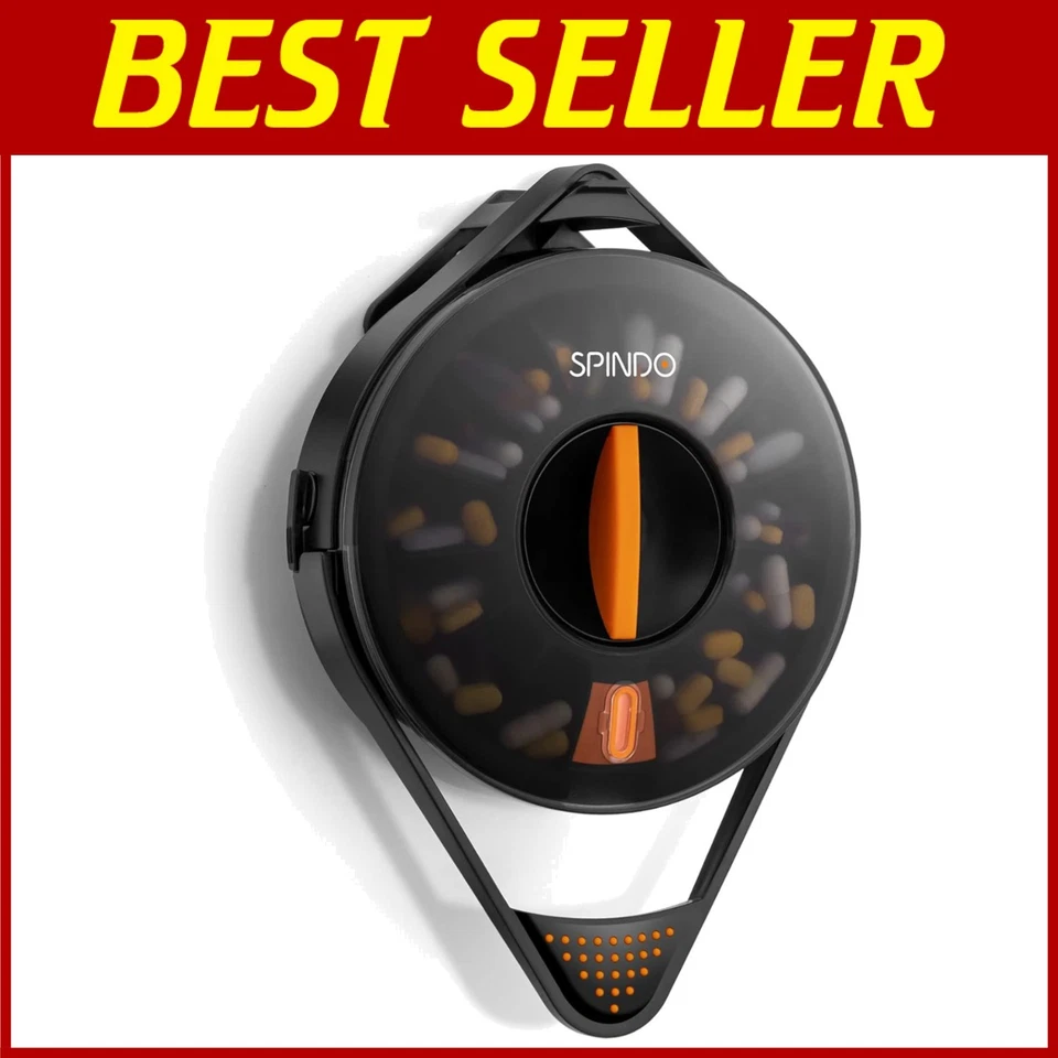 Dispensador semanal de pílula para idosos com indicador de recarga de tempo - Imagem 1 de 4