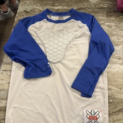 Camisa de béisbol McDavid Hexpad juvenil grande esternón manga 3/4 protector de pecho Foto 1 de 2