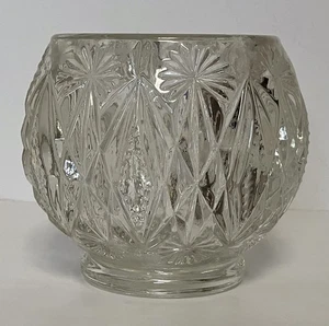 VINTAGE AVON GLOW STARBURST & DIAMOND CRYSTAL CUT GLAS VOTIVKERZENHALTER - Bild 1 von 4