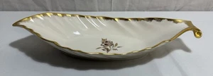 Vintage Pickard Porzellan Schale Made In USA 427-80. Goldrand. Rosenmuster (?) - Bild 1 von 9