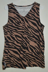 Cuddl Duds Flexwear ~ Animal Print Tank Taupe Large - Picture 1 of 6