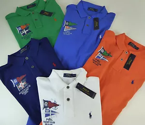 Camisa polo Polo Ralph Lauren SS bandera náutica club náutico malla de algodón $98-125 nuevo con etiquetas - Imagen 1 de 19