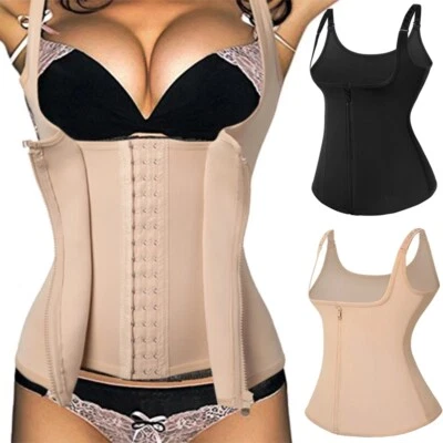 Damen Waist Trainer Abnehmen Weste Korsagen Bauchweg Shaper Taillenformer Mieder