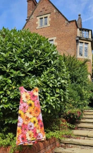 DOLCE & GABBANA Gerbera Floral-Print Cady Dress GIRL 9-12 Designer Weddings £500 - Picture 1 of 8