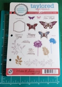 Taylored Expressions: " Make it Amazing " EUC! Mothers Day Flowers Words Card - Picture 1 of 2