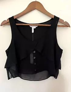 BCBG Generation NWT Women's Black Crop Top XS - Picture 1 of 11